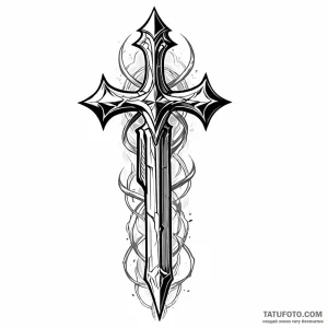 Excalibur in the stone - эскиз тату (№1749769596_0, 12.06.2025 23:06) — Tatufoto.com