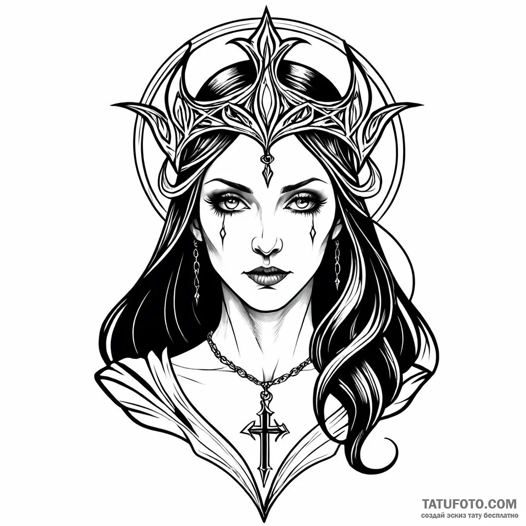 Morgan le fay — эскиз тату (№1749769661_0, 12.06.2025 23:07) — Tatufoto.com
