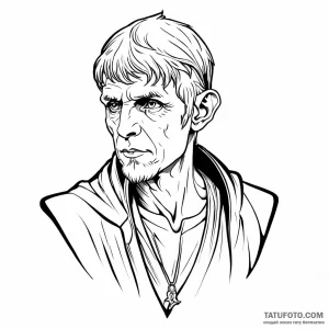 Merlin - эскиз тату (№1749769730_0, 12.06.2025 23:08) — Tatufoto.com