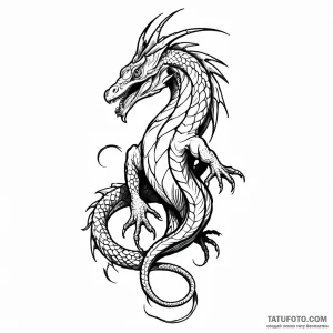 Basilisk - эскиз тату (№1749770214_0, 12.06.2025 23:16) — Tatufoto.com