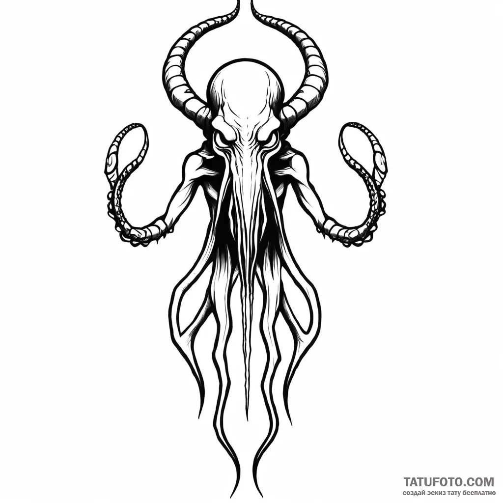 Nyarlathotep — эскиз тату (№1749771009_0, 12.06.2025 23:30) — Tatufoto.com