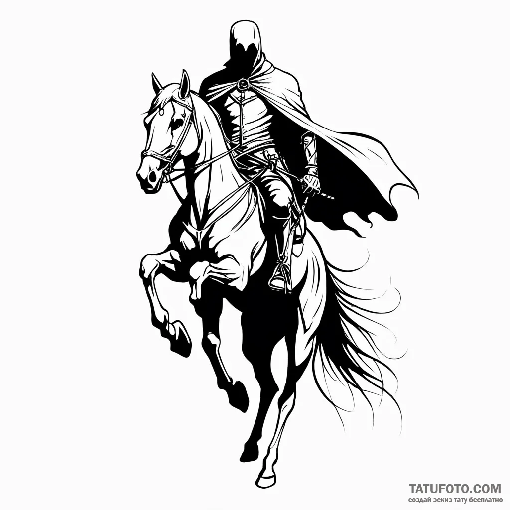 Headless horseman — эскиз тату (№1749771076_0, 12.06.2025 23:31) — Tatufoto.com