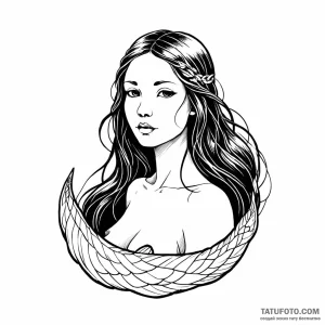 Selkie - эскиз тату (№1749771414_0, 12.06.2025 23:36) — Tatufoto.com