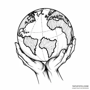 Atlas holding the globe - эскиз тату (№1749771832_0, 12.06.2025 23:43) — Tatufoto.com
