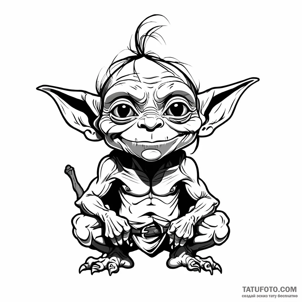 Goblin — эскиз тату (№1749772453_0, 12.06.2025 23:54) — Tatufoto.com