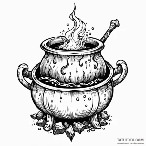 A witch's cauldron - эскиз тату (№1749773166_0, 13.06.2025 00:06) — Tatufoto.com