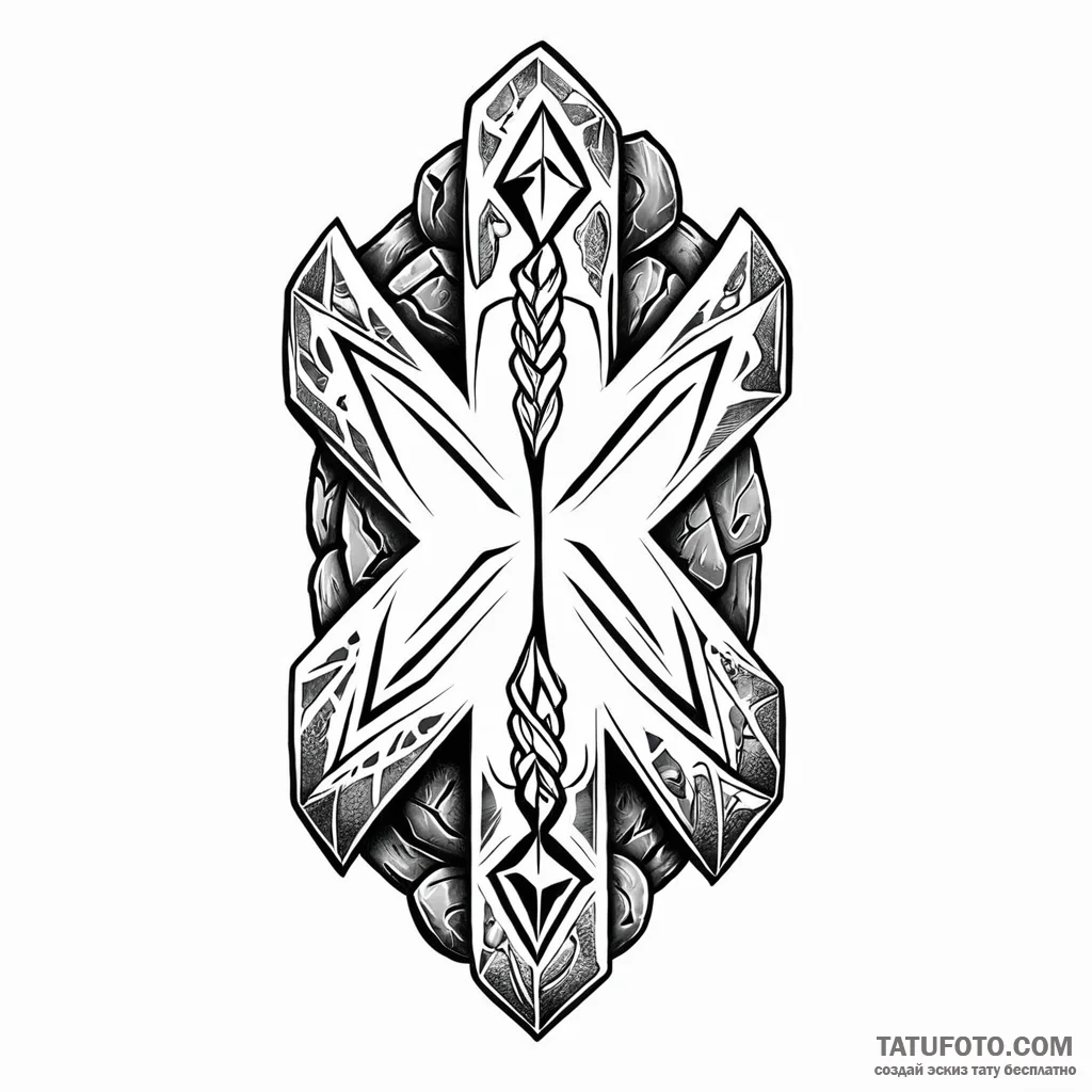 Rune stone — эскиз тату (№1749773313_0, 13.06.2025 00:08) — Tatufoto.com