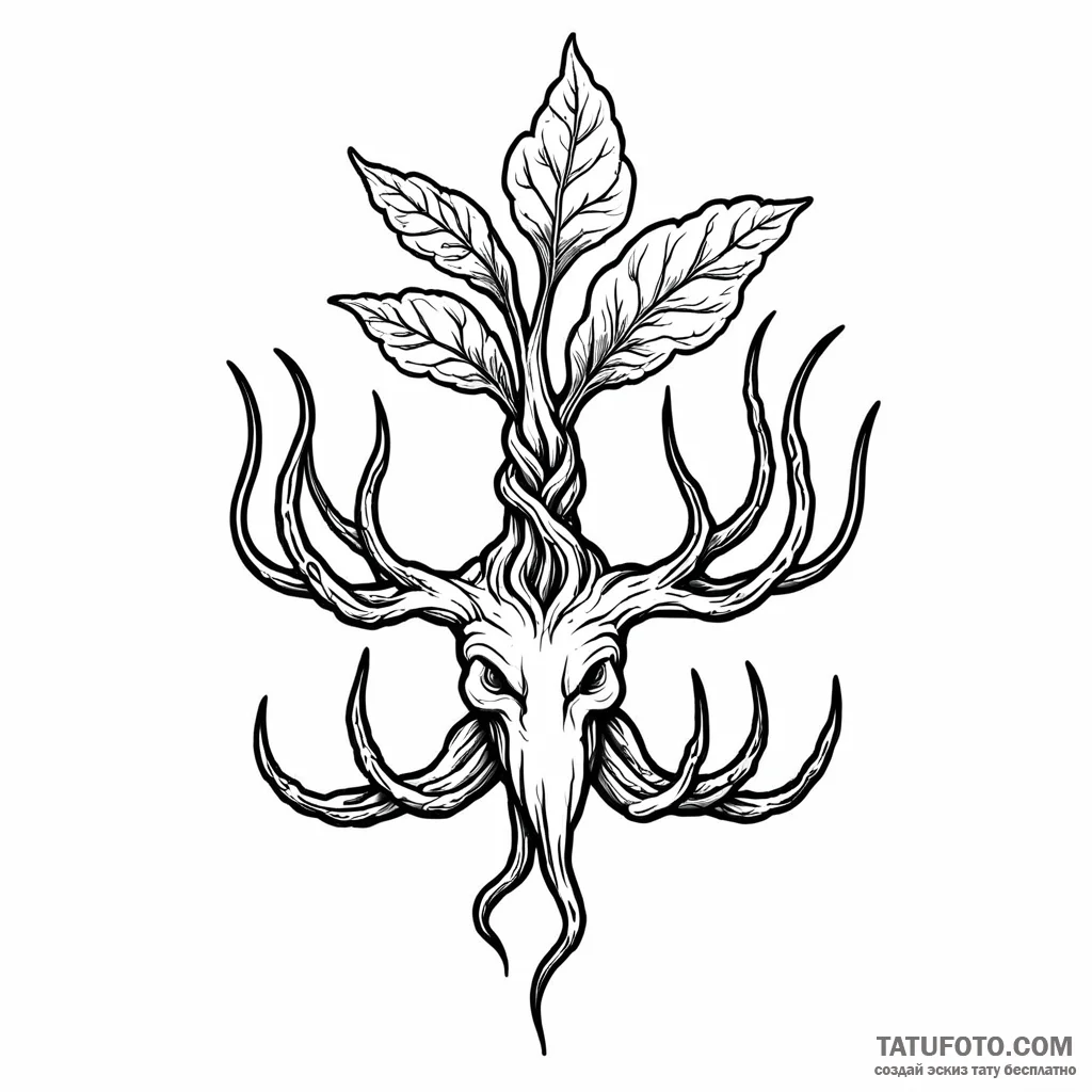 Mandrake root — эскиз тату (№1749773459_0, 13.06.2025 00:10) — Tatufoto.com