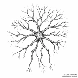 Neuron - эскиз тату (№1749773720_0, 13.06.2025 00:15) — Tatufoto.com