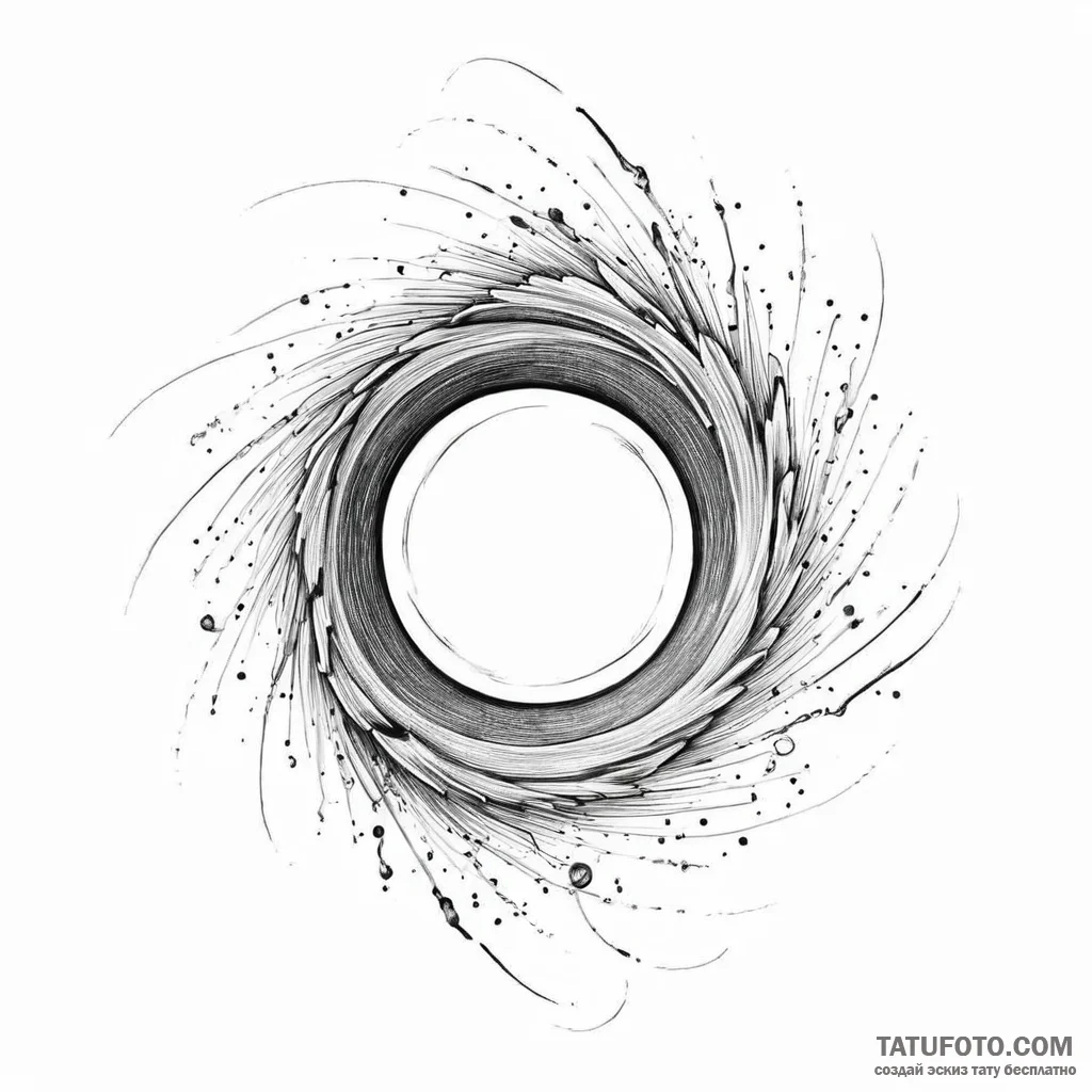 Black hole — эскиз тату (№1749774082_0, 13.06.2025 00:21) — Tatufoto.com