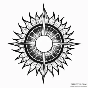Solar flare - эскиз тату (№1749774275_0, 13.06.2025 00:24) — Tatufoto.com