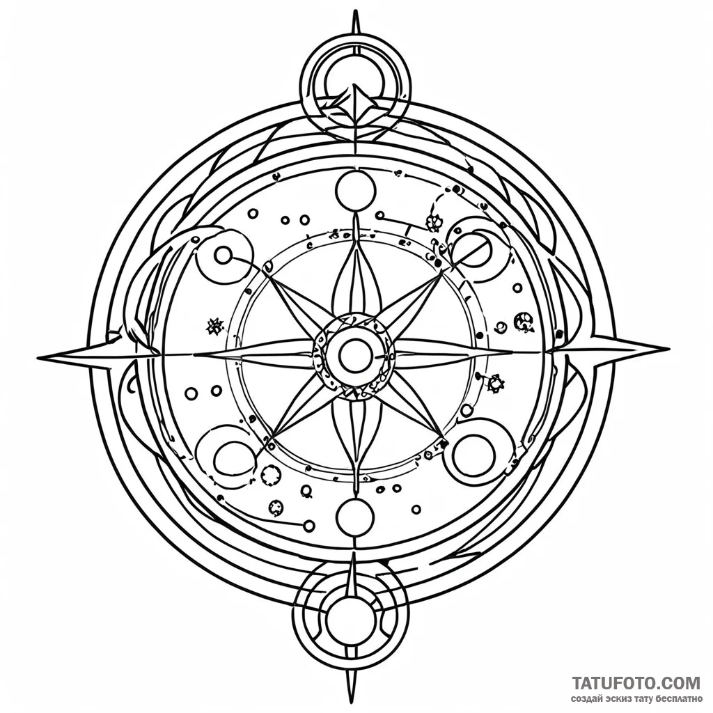 Astrolabe — эскиз тату (№1749774401_0, 13.06.2025 00:26) — Tatufoto.com