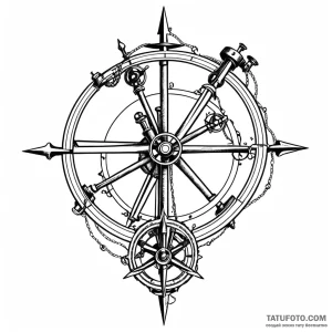 Sextant - эскиз тату (№1749774464_0, 13.06.2025 00:27) — Tatufoto.com