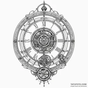 Time machine - эскиз тату (№1749775493_0, 13.06.2025 00:44) — Tatufoto.com