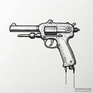 Ray gun - эскиз тату (№1749775697_0, 13.06.2025 00:48) — Tatufoto.com