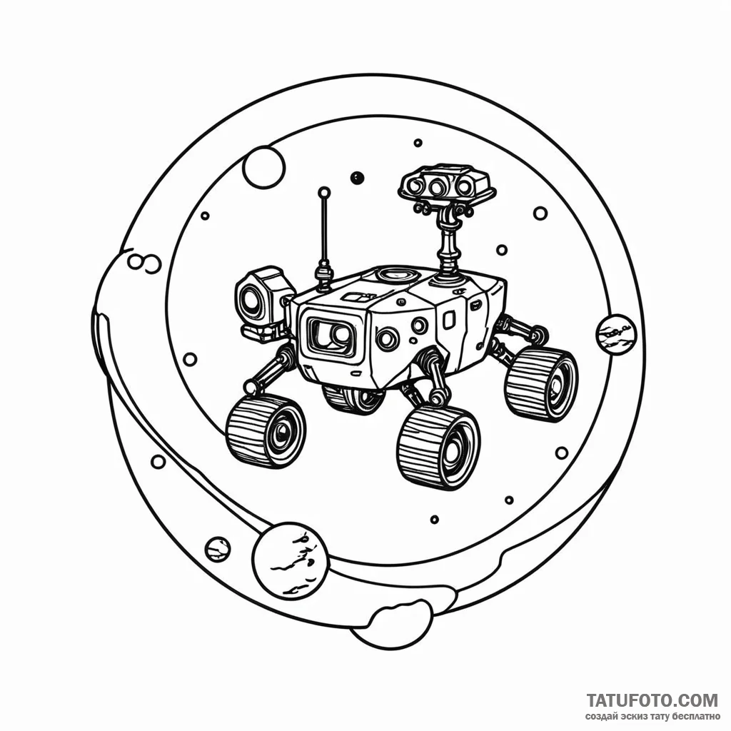 Planetary rover — эскиз тату (№1749775759_0, 13.06.2025 00:49) — Tatufoto.com