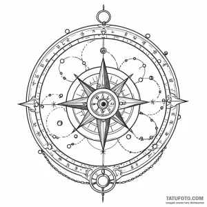 Astrolabe - эскиз тату (№1749775823_0, 13.06.2025 00:50) — Tatufoto.com