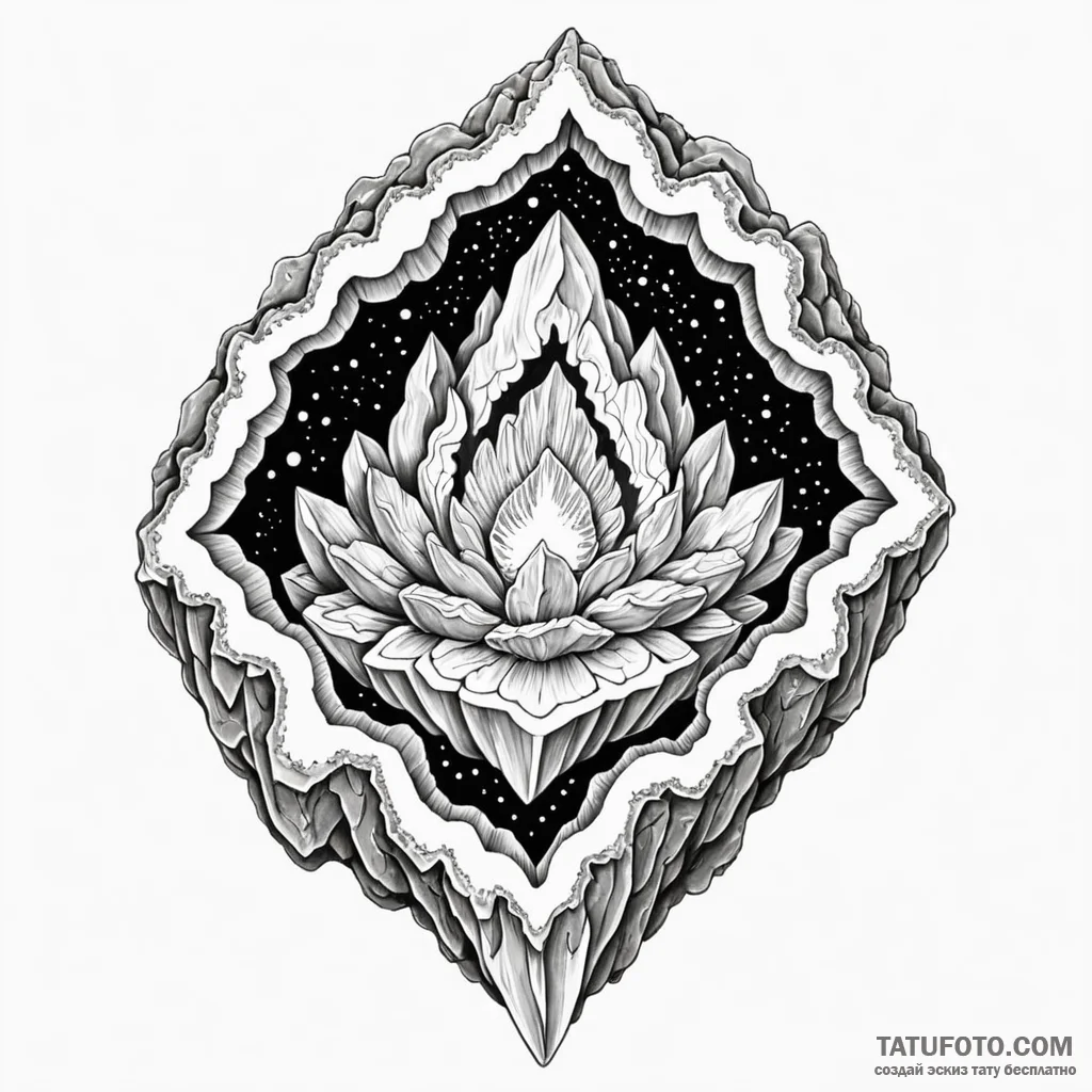 Geode — эскиз тату (№1749775890_0, 13.06.2025 00:51) — Tatufoto.com