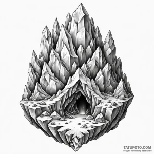Crystal cave - эскиз тату (№1749775959_0, 13.06.2025 00:52) — Tatufoto.com