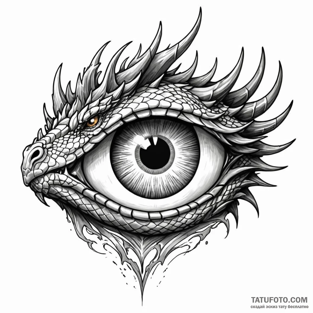 Dragon’s eye (closeup) — эскиз тату (№1749776075_0, 13.06.2025 00:54) — Tatufoto.com