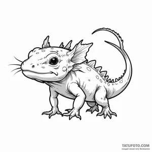 Axolotl - эскиз тату (№1749776306_0, 13.06.2025 00:58) — Tatufoto.com