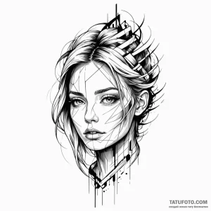 Glitch art effect - эскиз тату (№1749776821_0, 13.06.2025 01:07) — Tatufoto.com