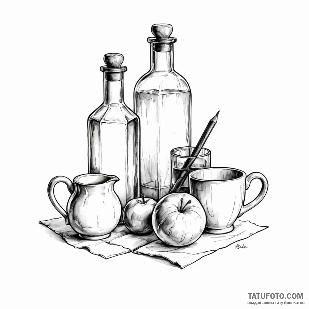 Objects, still life & abstract — эскиз тату (№1749776886_0, 13.06.2025 01:08) — Tatufoto.com