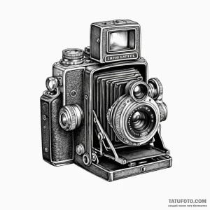 Vintage camera - эскиз тату (№1749777406_0, 13.06.2025 01:16) — Tatufoto.com