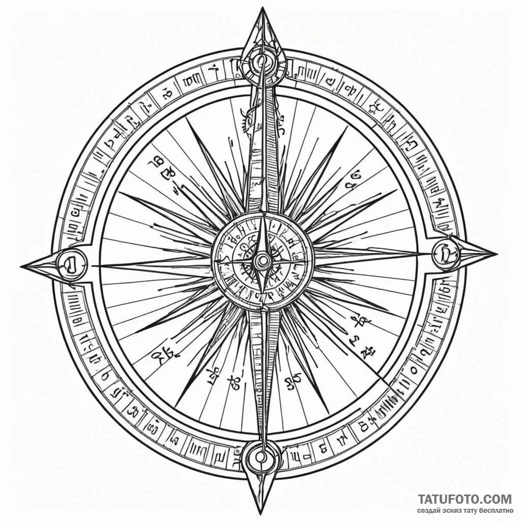 Sundial — эскиз тату (№1749777918_0, 13.06.2025 01:25) — Tatufoto.com