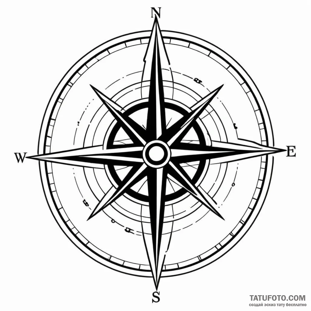 Compass rose (is there as wind rose, but can… — эскиз тату (№1749777983_0, 13.06.2025 01:26) — Tatufoto.com