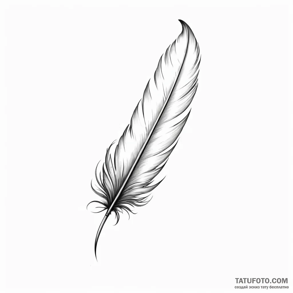 A single feather turning into birds — эскиз тату (№1749778560_0, 13.06.2025 01:36) — Tatufoto.com
