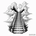 Stairway to the clouds — эскиз тату (№1749779008_0, 13.06.2025 01:43) — Tatufoto.com