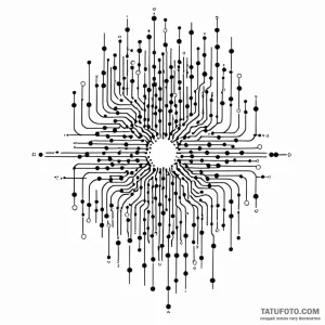 Binary code pattern - эскиз тату (№1749779523_0, 13.06.2025 01:52) — Tatufoto.com