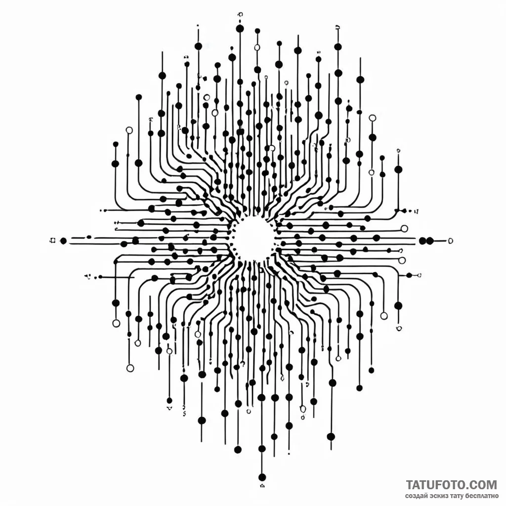Binary code pattern — эскиз тату (№1749779523_0, 13.06.2025 01:52) — Tatufoto.com