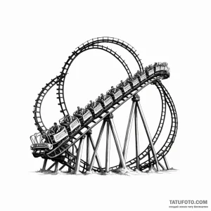 Rollercoaster - эскиз тату (№1749779847_0, 13.06.2025 01:57) — Tatufoto.com