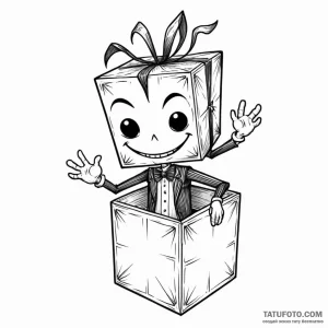 Jack-in-the-box - эскиз тату (№1749780038_0, 13.06.2025 02:00) — Tatufoto.com