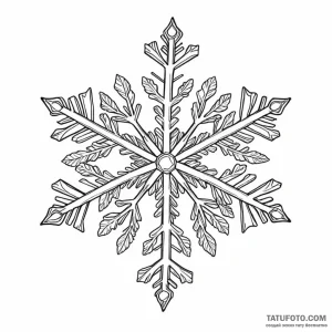 Snowflake under a microscope - эскиз тату (№1749780420_0, 13.06.2025 02:07) — Tatufoto.com