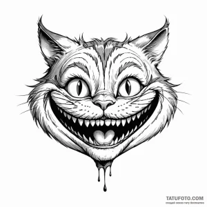 The cheshire cat's grin (is there, but can be... - эскиз тату (№1749781010_0, 13.06.2025 02:16) — Tatufoto.com