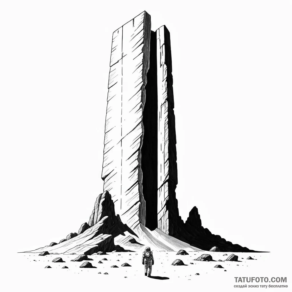 The monolith from 2001: a space odyssey - эскиз тату (№1749781790_0, 13.06.2025 02:29) — Tatufoto.com