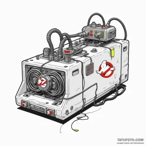 A ghostbusters ghost trap - эскиз тату (№1749781986_0, 13.06.2025 02:33) — Tatufoto.com