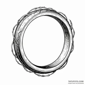 The "one ring" with inscription - эскиз тату (№1749782051_0, 13.06.2025 02:34) — Tatufoto.com