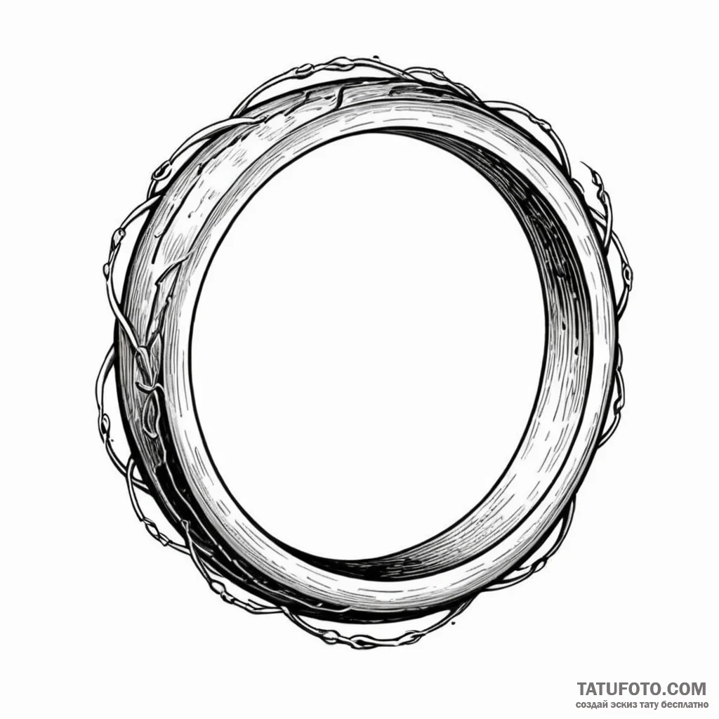 The "one ring" with inscription - эскиз тату (№1749782051_0, 13.06.2025 02:34) — Tatufoto.com