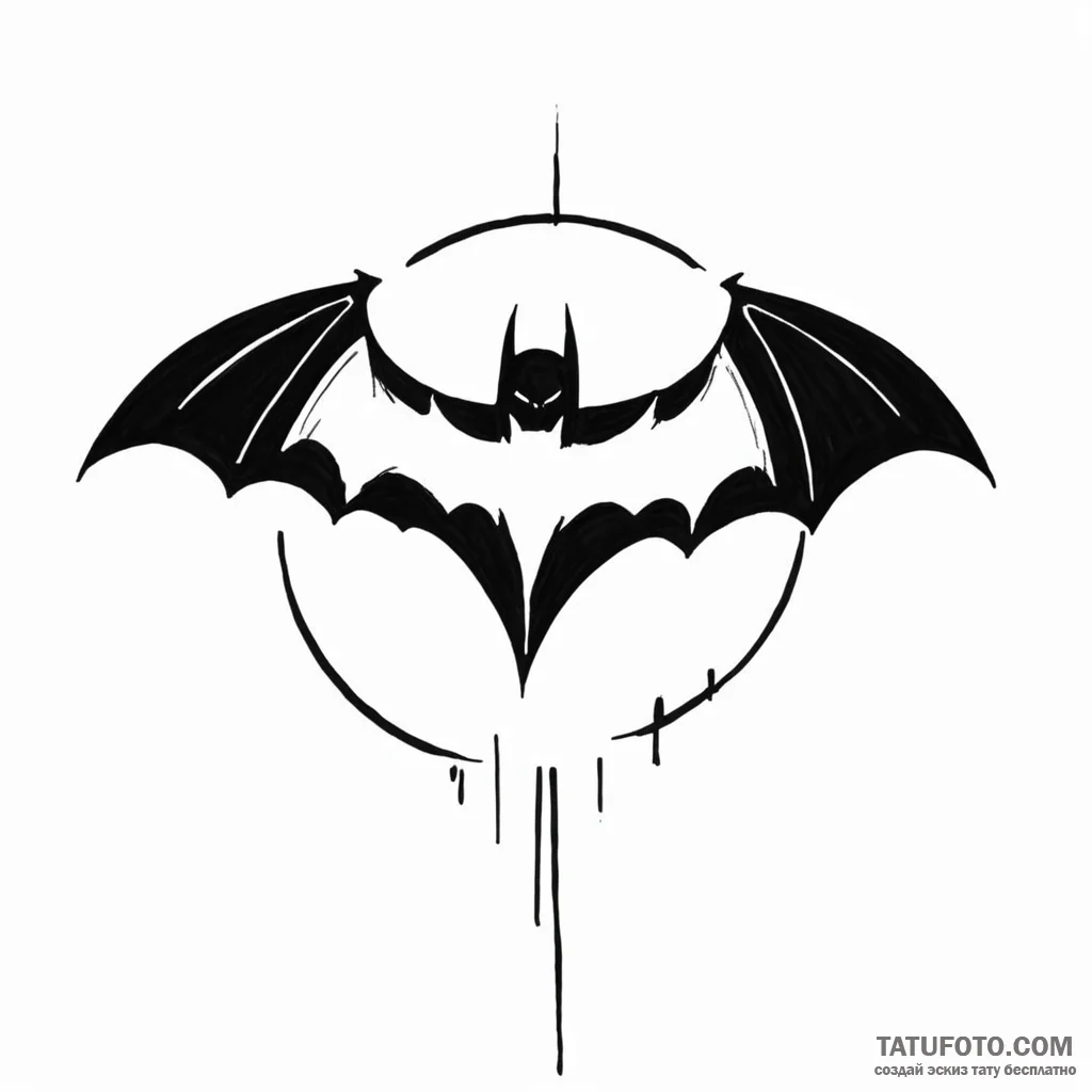 The bat-signal — эскиз тату (№1749782245_0, 13.06.2025 02:37) — Tatufoto.com