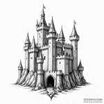 Medieval castle siege — эскиз тату (№1749782706_0, 13.06.2025 02:45) — Tatufoto.com