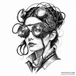 Steampunk goggles — эскиз тату (№1749782901_0, 13.06.2025 02:48) — Tatufoto.com