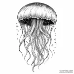 Jellyfish with tentacles made of cosmic nebul… — эскиз тату (№1749784589_0, 13.06.2025 03:16) — Tatufoto.com