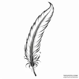 A burning feather - эскиз тату (№1749785942_0, 13.06.2025 03:39) — Tatufoto.com