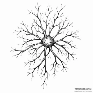 Neuron network glowing - эскиз тату (№1749786655_0, 13.06.2025 03:50) — Tatufoto.com