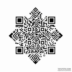 A qr code that links to a secret message - эскиз тату (№1749786980_0, 13.06.2025 03:56) — Tatufoto.com