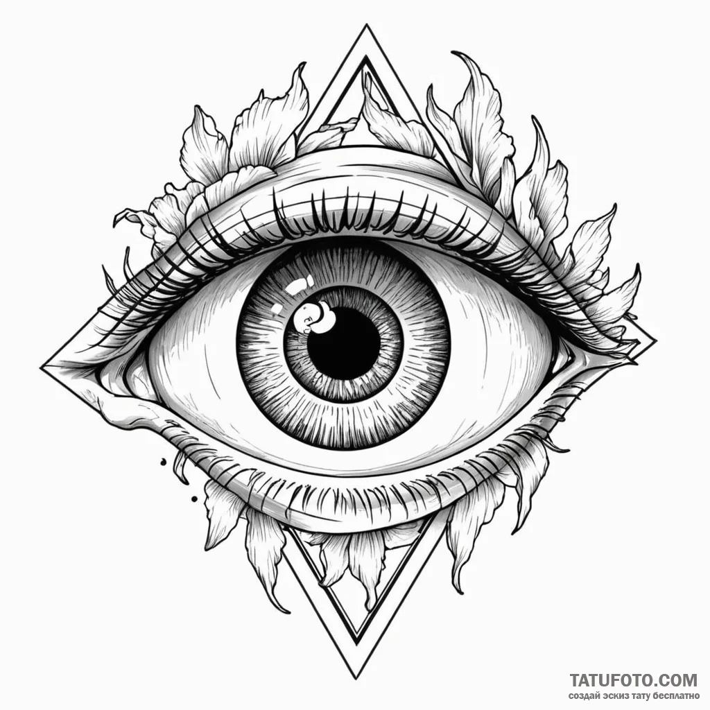 Human eye with a camera shutter iris - эскиз тату (№1749787366_0, 13.06.2025 04:02) — Tatufoto.com